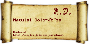 Matulai Doloróza névjegykártya